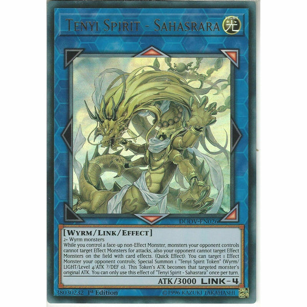 DUOV-EN026 Tenyi Spirit - Sahasrara | 1st Edition | Ultra Rare Card YuGiOh TCG - Recaptured LTD