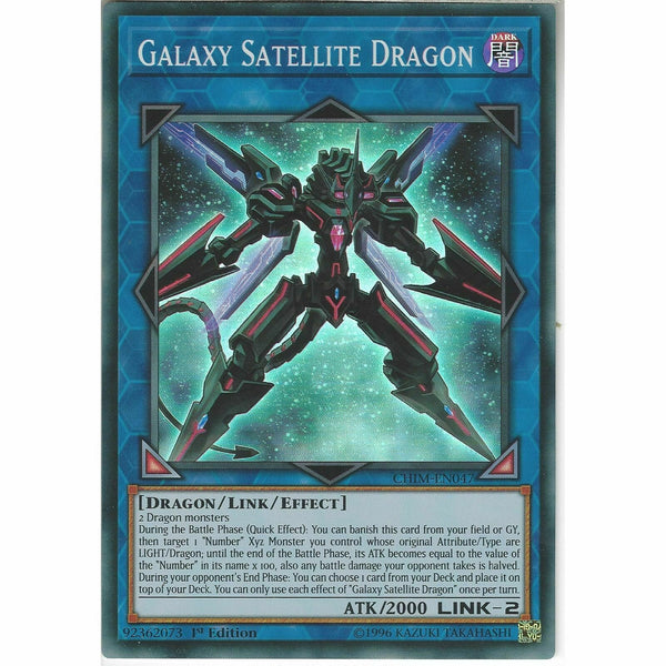 CHIM-EN047 Galaxy Satellite Dragon | 1st Edition | Super Rare Card | YuGiOh TCG