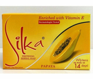 Genuine Silka Whitening Herbal Soap Large 135g Papaya Skin Lightening New