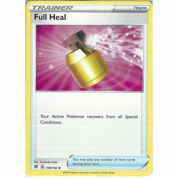 159/192 Full Heal Uncommon Card Pokemon Sword &amp;amp; Shield Rebel Clash - Recaptured LTD