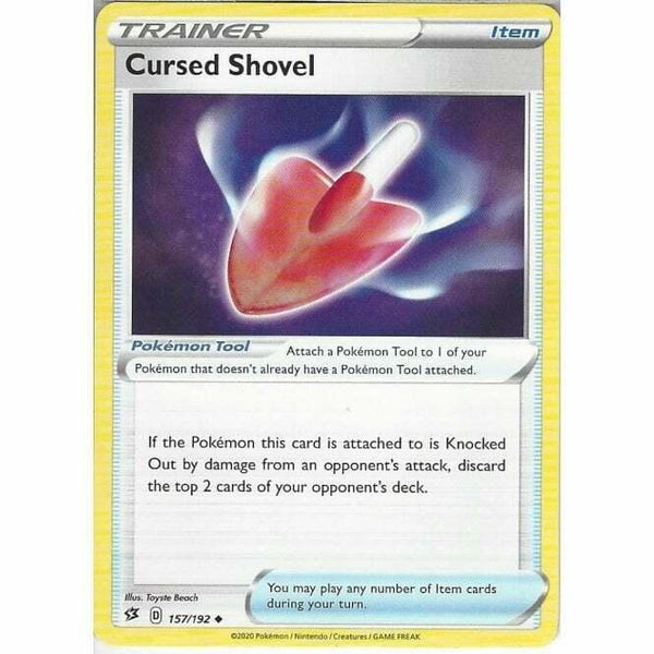 157/192 Cursed Shovel Uncommon Card Pokemon Sword &amp;amp; Shield Rebel Clash - Recaptured LTD
