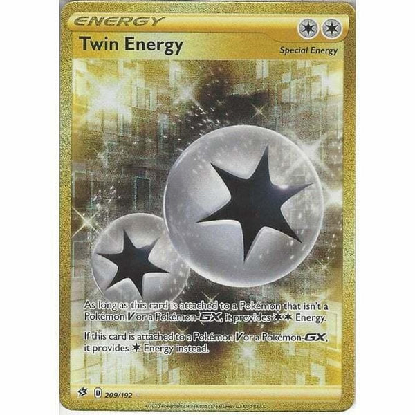 209/192 Twin Energy Gold Secret Rare Card Pokemon Sword &amp;amp; Shield Rebel Clash - Recaptured LTD