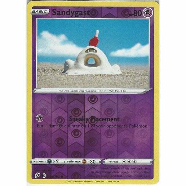 081/192 Sandygast Common Reverse Holo Card Pokemon Sword &amp;amp; Shield Rebel Clash - Recaptured LTD