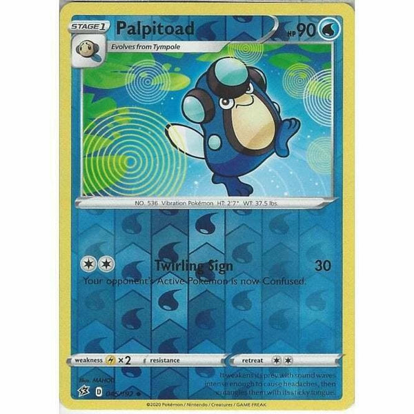 045/192 Palpitoad Uncommon Reverse Holo Card Pokemon Sword &amp;amp; Shield Rebel Clash - Recaptured LTD