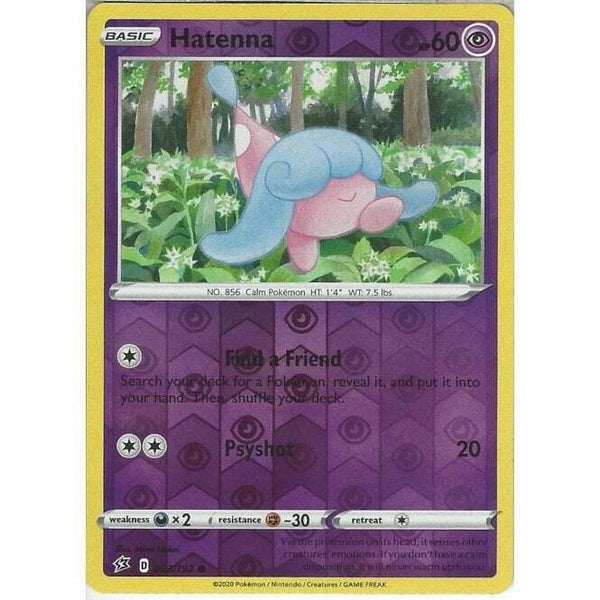 083/192 Hatenna Common Reverse Holo Card Pokemon Sword &amp;amp; Shield Rebel Clash - Recaptured LTD