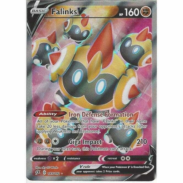 185/192 Falinks V Rare Ultra Card Pokemon Sword &amp;amp; Shield Rebel Clash - Recaptured LTD
