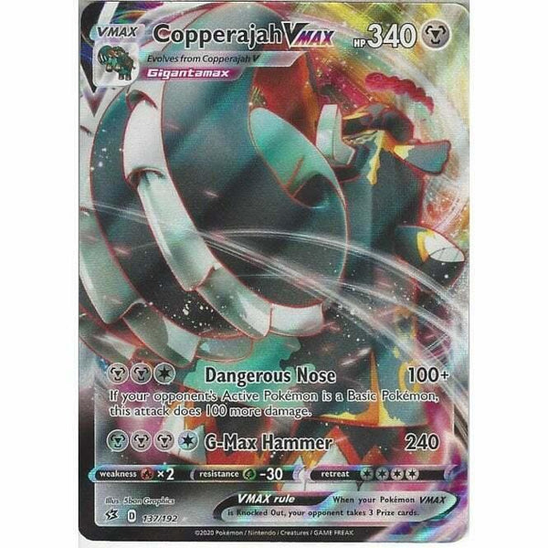 137/192 Copperajah VMAX Rare Ultra Card Pokemon Sword &amp;amp; Shield Rebel Clash - Recaptured LTD