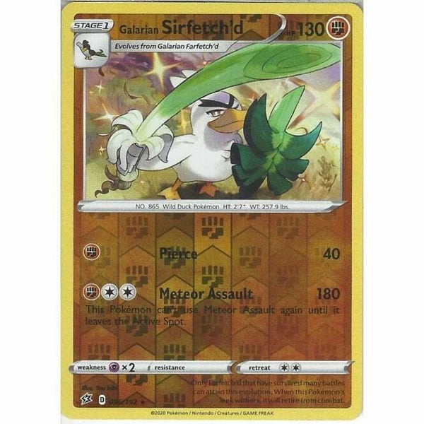 095/192 Galarian Sirfetch'd Rare Reverse Holo Card Sword & Shield Rebel Clash - Recaptured LTD