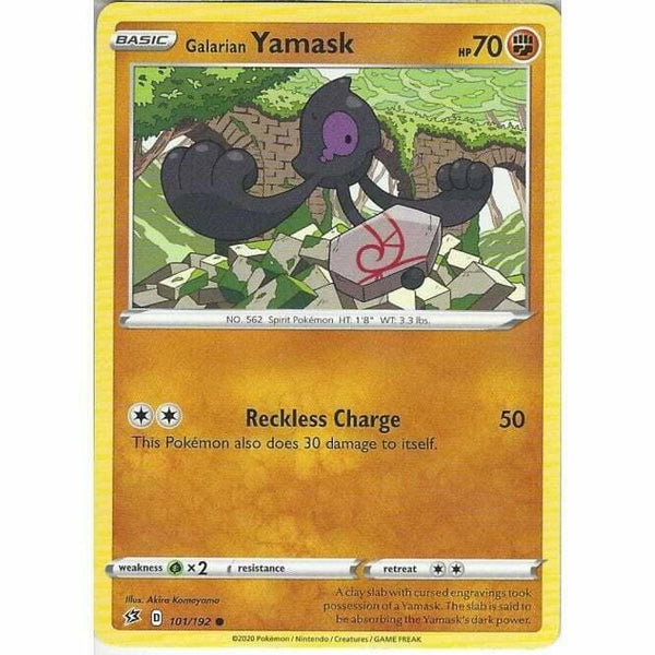 101/192 Galarian Yamask Common Card Pokemon Sword & Shield Rebel Clash - Recaptured LTD
