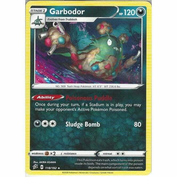 118/192 Garbodor Rare Card Pokemon Sword & Shield Rebel Clash - Recaptured LTD