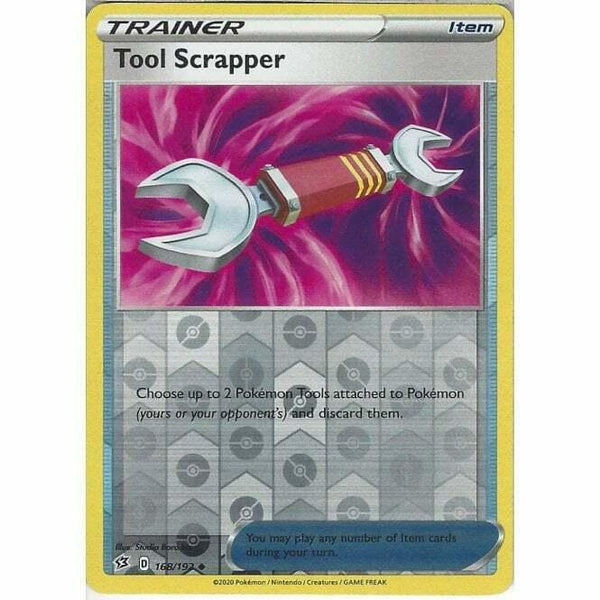168/192 Tool Scrapper Uncommon Reverse Holo Card Sword & Shield Rebel Clash - Recaptured LTD