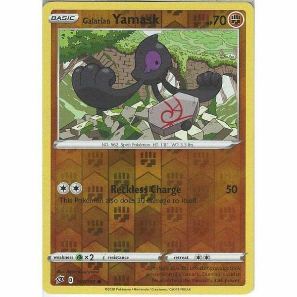 101/192 Galarian Yamask Common Reverse Holo Card Sword & Shield Rebel Clash - Recaptured LTD