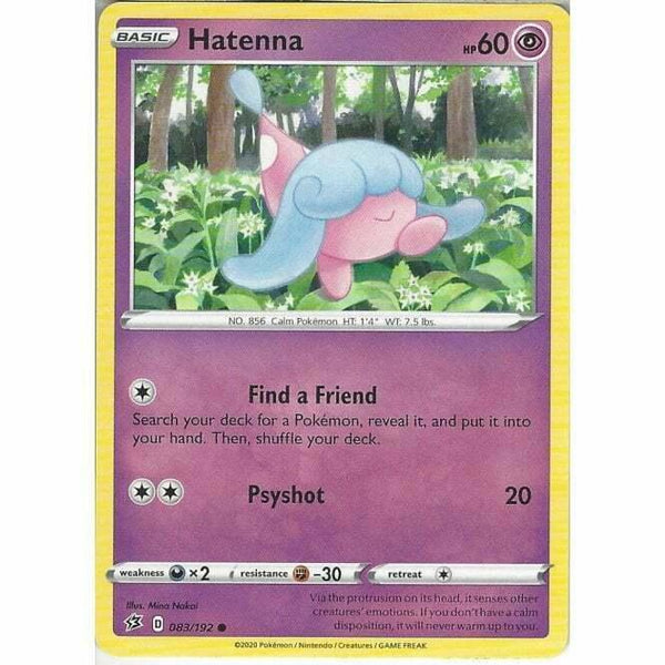 083/192 Hatenna Common Card Pokemon Sword & Shield Rebel Clash - Recaptured LTD