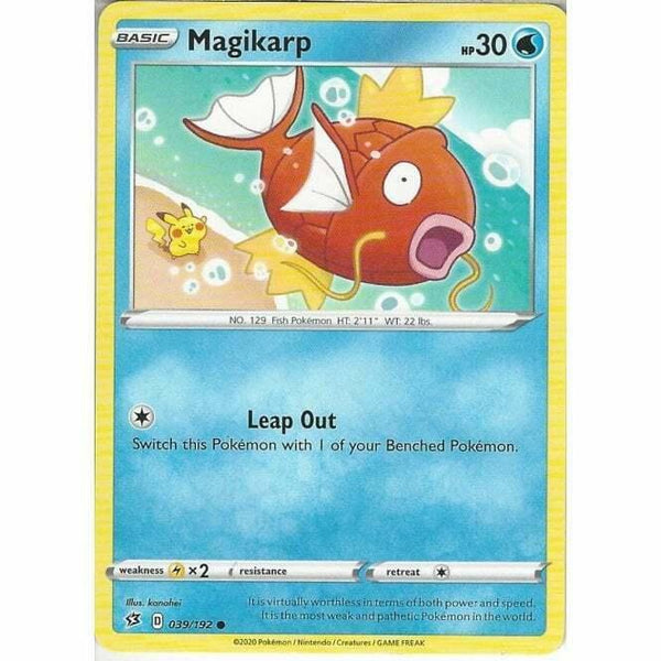 039/192 Magikarp Common Card Pokemon Sword & Shield Rebel Clash - Recaptured LTD