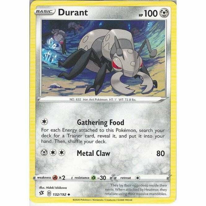 132/192 Durant Uncommon Card Pokemon Sword & Shield Rebel Clash - Recaptured LTD 132/192 Durant Uncommon Card Pokemon Sword & Shield Rebel Clash - Recaptured LTD