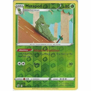 002/192 Metapod Uncommon Reverse Holo Card Pokemon Sword & Shield Rebel Clash