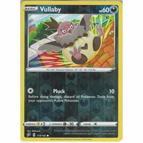 119/192 Vullaby Common Reverse Holo Card Pokemon Sword & Shield Rebel Clash - Recaptured LTD