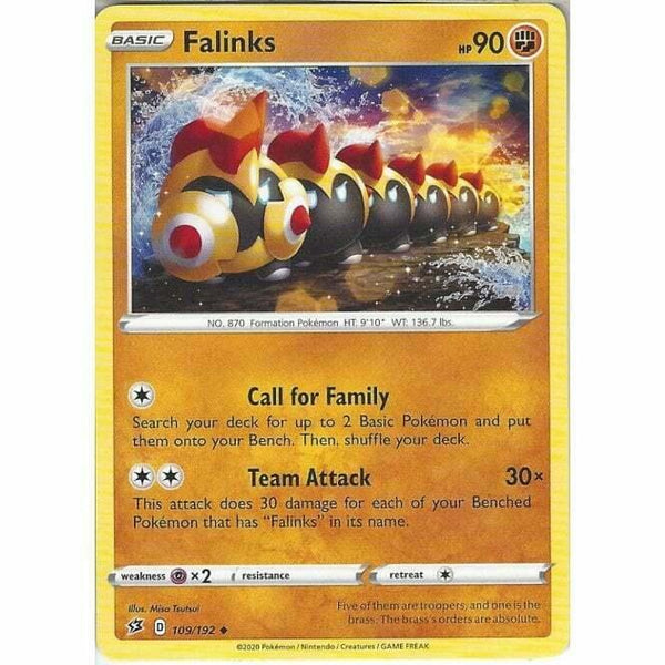 109/192 Falinks Uncommon Card Pokemon Sword & Shield Rebel Clash - Recaptured LTD
