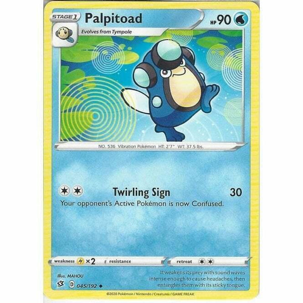 045/192 Palpitoad Uncommon Card Pokemon Sword & Shield Rebel Clash - Recaptured LTD