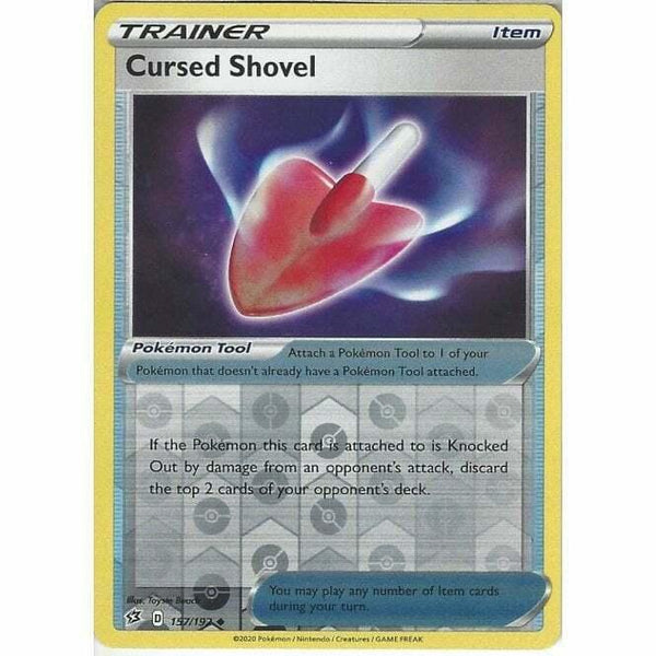 157/192 Cursed Shovel Uncommon Reverse Holo Card Sword & Shield Rebel Clash - Recaptured LTD