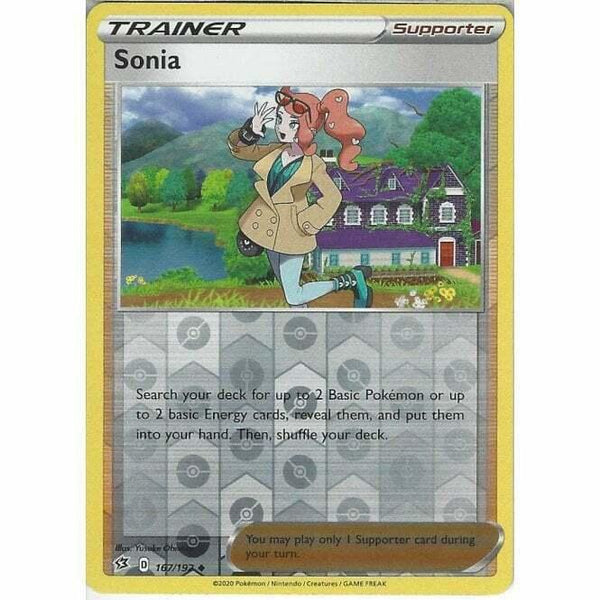 167/192 Sonia Uncommon Reverse Holo Card Pokemon Sword & Shield Rebel Clash - Recaptured LTD
