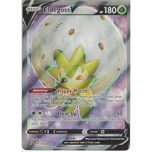 176/192 Eldegoss V Rare Ultra Card Pokemon Sword & Shield Rebel Clash - Recaptured LTD