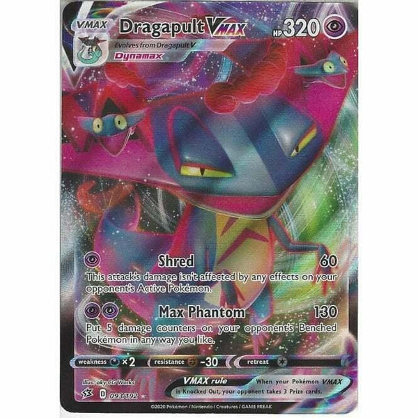 093/192 Dragapult VMAX Rare Ultra Card Pokemon Sword & Shield Rebel Clash - Recaptured LTD