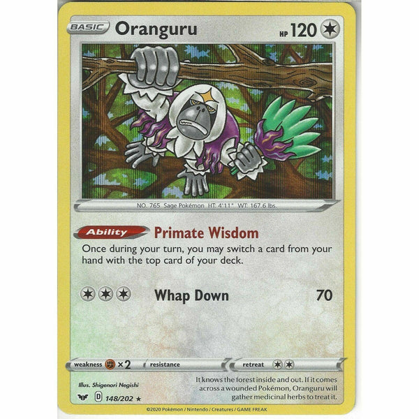 148/202 Oranguru | Rare Holo Card | Pokemon TCG Sword and Shield S&amp;amp;S Base Set - Recaptured LTD