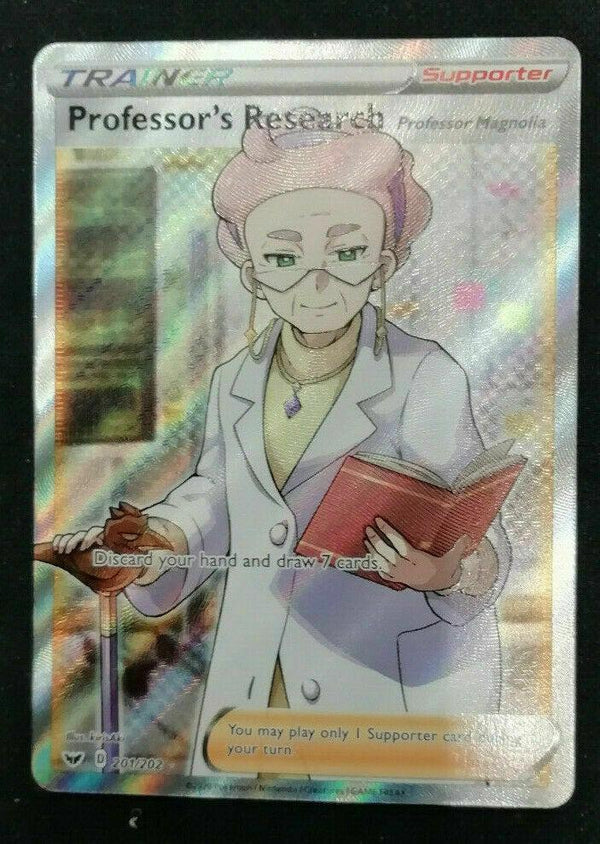POKEMON SWORD AND SHIELD-201/202 Professor's Research | Rare Ultra Card - Recaptured LTD