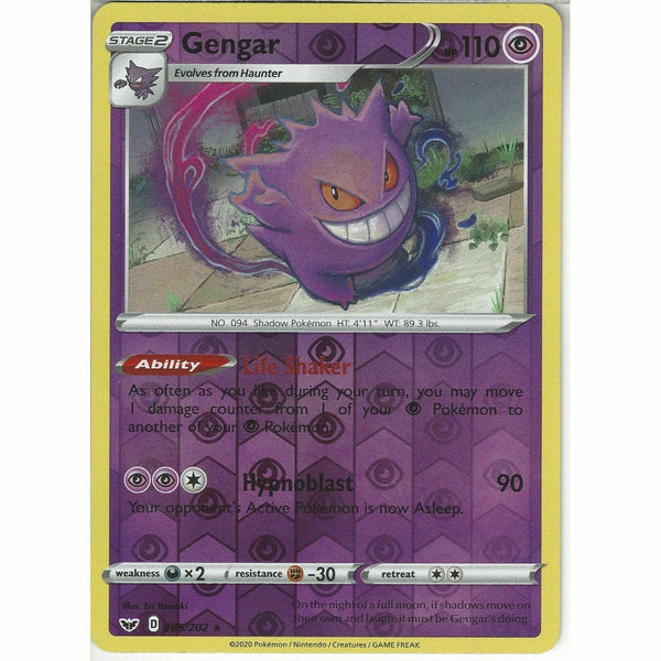 085/202 Gengar | Rare Reverse Holo Card Pokemon TCG Sword and Shield (Base Set) - Recaptured LTD