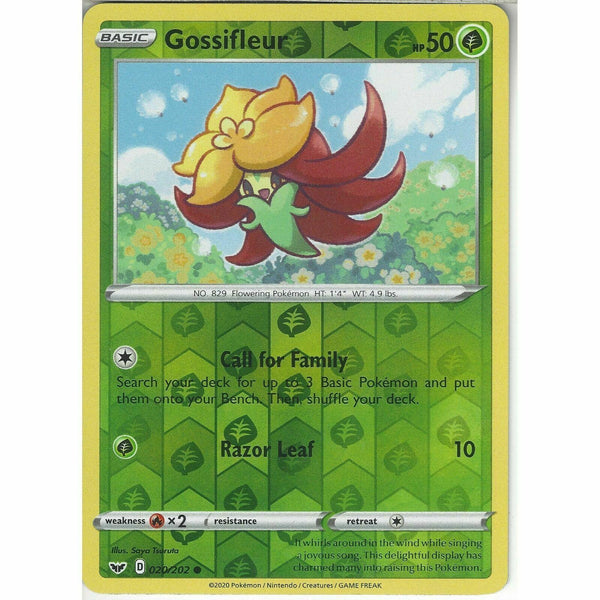 020/202 Gossifleur | Common Reverse Holo Card Pokemon Sword &amp;amp; Shield (Base Set) - Recaptured LTD