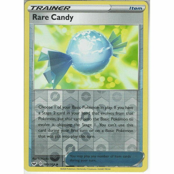 180/202 Rare Candy | Uncommon Reverse Holo Card Pokemon Sword &amp;amp; Shield Base Set - Recaptured LTD