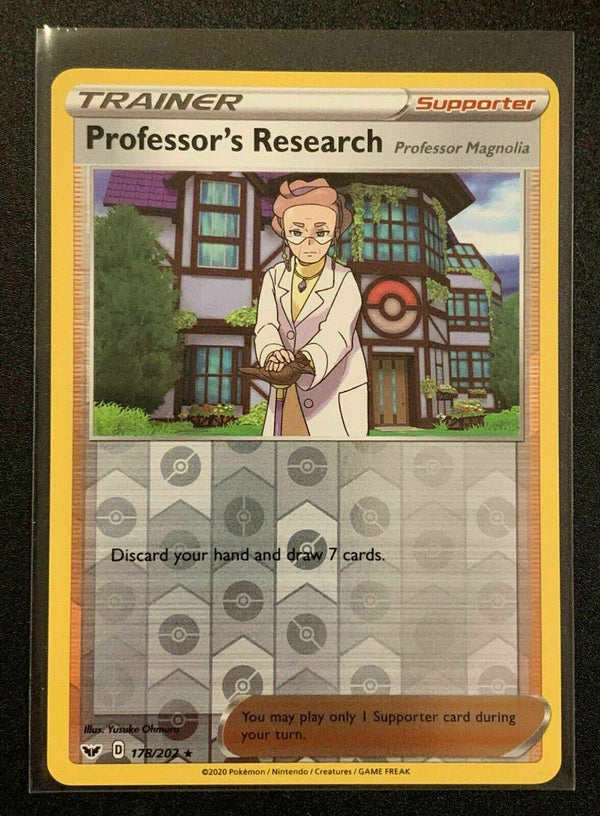 Pokemon Professor's Research 178/202 Reverse Holo Sword and Shield NM - Recaptured LTD