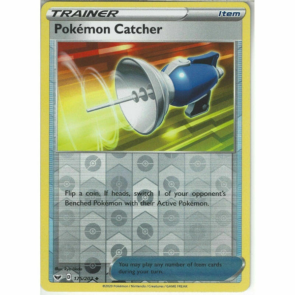 175/202 Pokemon Catcher | Uncommon Reverse Holo Pokemon Sword &amp;amp; Shield Base Set - Recaptured LTD