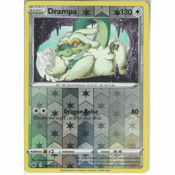 149/202 Drampa | Rare Reverse Holo Card Pokemon TCG Sword and Shield (Base Set) - Recaptured LTD
