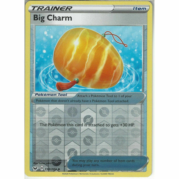158/202 Big Charm | Uncommon Reverse Holo Card | Pokemon Sword &amp;amp; Shield Base Set - Recaptured LTD