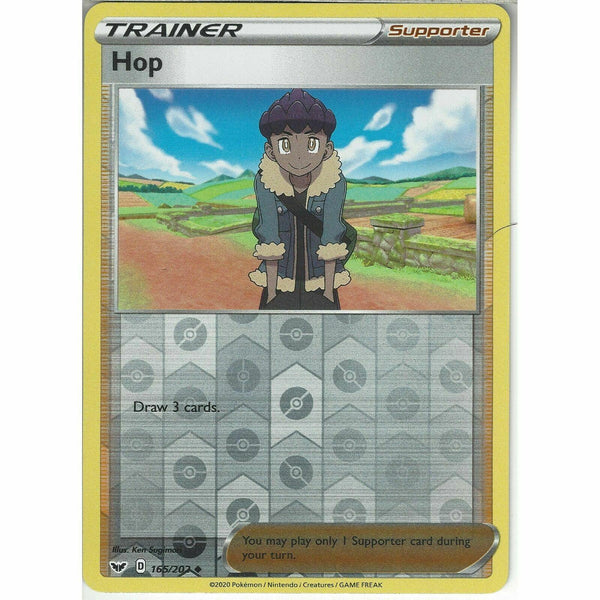 165/202 Hop | Uncommon Reverse Holo Card | Pokemon TCG Sword and Shield Base Set - Recaptured LTD