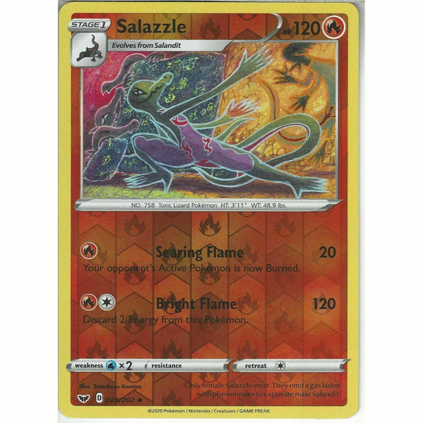 028/202 Salazzle | Uncommon Reverse Holo Card Pokemon Sword &amp;amp; Shield (Base Set) - Recaptured LTD