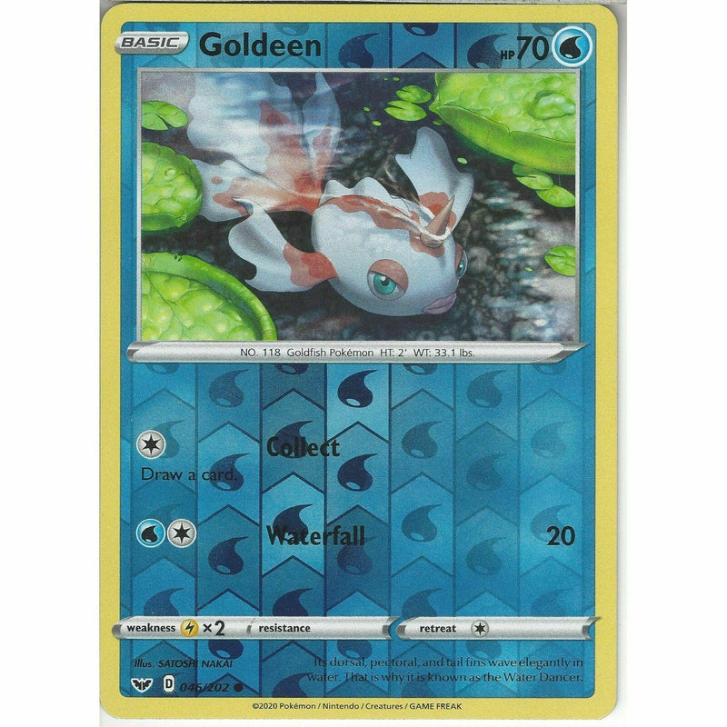 pokemon card goldeen Hangzhou Gym Pikachu stamp - Limted Edition 10,000 printed Water Rarity 046/202 Goldeen | Common Reverse