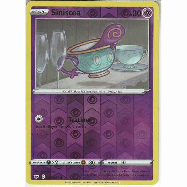 089/202 Sinistea | Common Reverse Holo Card | Pokemon Sword &amp;amp; Shield (Base Set) - Recaptured LTD