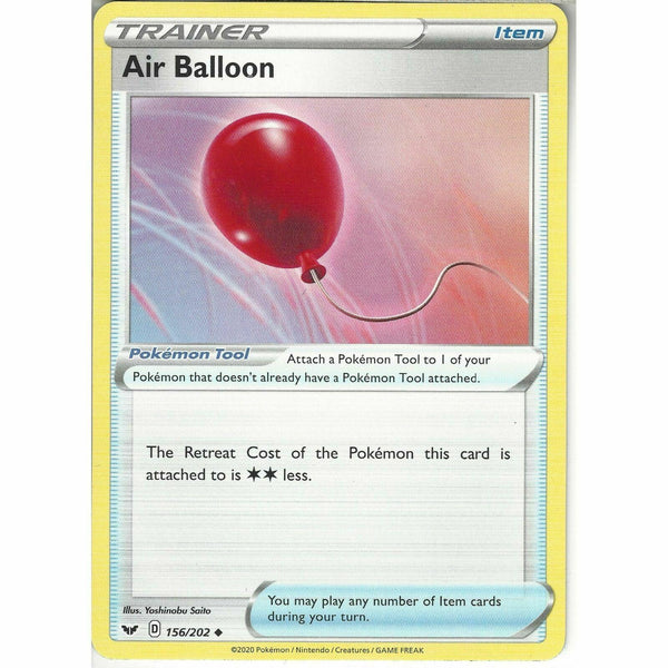 156/202 Air Balloon | Uncommon Trainer Card | Pokemon Sword &amp;amp; Shield (Base Set) - Recaptured LTD