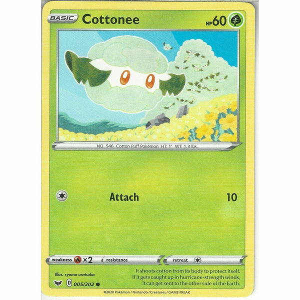 005/202 Cottonee | Common Card | Pokemon TCG Sword &amp;amp; Shield (Base Set) S&amp;amp;S - Recaptured LTD