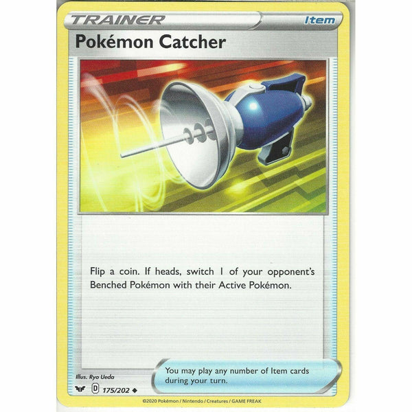 175/202 Pokemon Catcher | Uncommon Trainer Card Pokemon Sword &amp;amp; Shield Base Set - Recaptured LTD