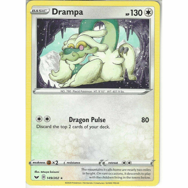 149/202 Drampa | Rare Card | Pokemon TCG Sword and Shield (Base Set) S&amp;amp;S - Recaptured LTD