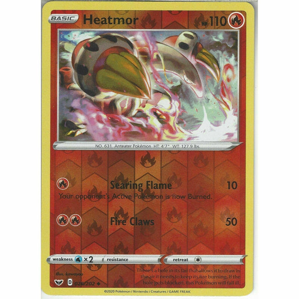 026/202 Heatmor | Uncommon Reverse Holo Card | Pokemon Sword &amp;amp; Shield (Base Set) - Recaptured LTD
