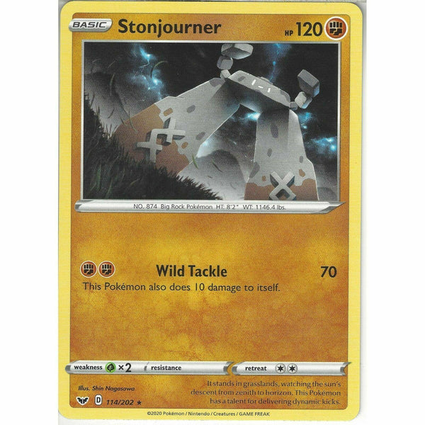 114/202 Stonjourner | Rare Card | Pokemon TCG Sword and Shield (Base Set) S&amp;amp;S - Recaptured LTD