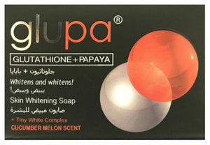 Glupa Glutathione + Papaya Skin Whitening Soap, Skin Lightening Soap, 135g