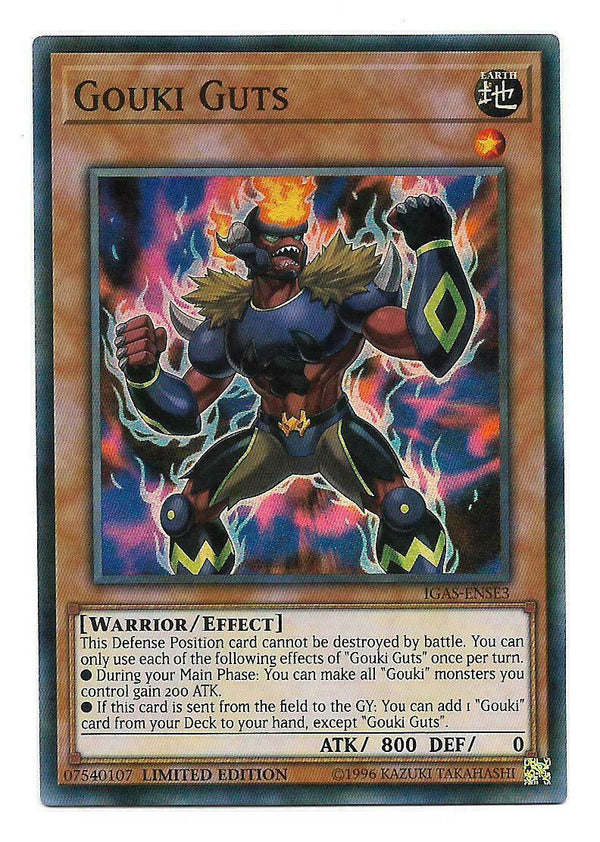 YUGIOH - Gouki Guts - (Super Rare - Ltd Ed - IGAS-ENSE3) - NEW