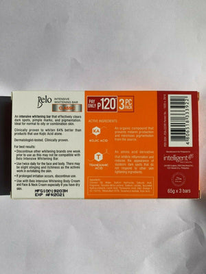 Belo Essentials Intensive Whitening Bar Kojic Acid Tranexamic Acid Soaps 3 x 65g
