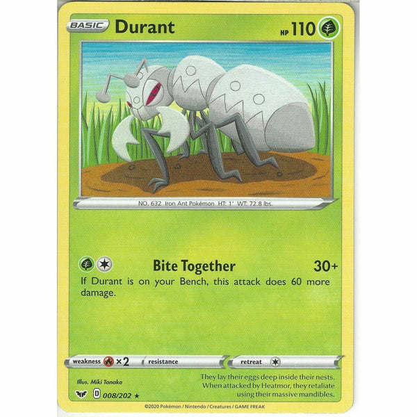 008/202 Durant | Rare Card | Pokemon TCG Sword and Shield (Base Set) S&amp;amp;S - Recaptured LTD